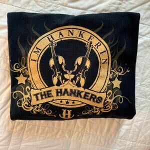 country blues band the Hankers black graphic tee sz XXL cowboy cotton western